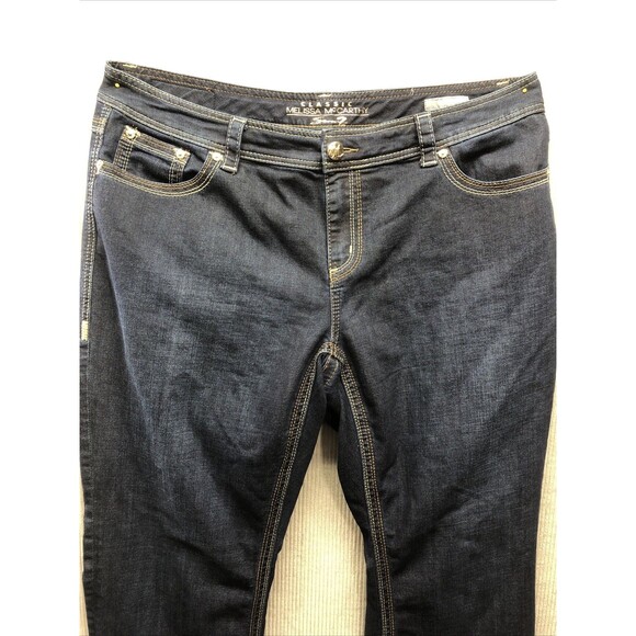 Seven7 Classic Melissa McCarthy Denim Jeans Size 20W Boot Cut Dark Wash - Picture 1 of 16